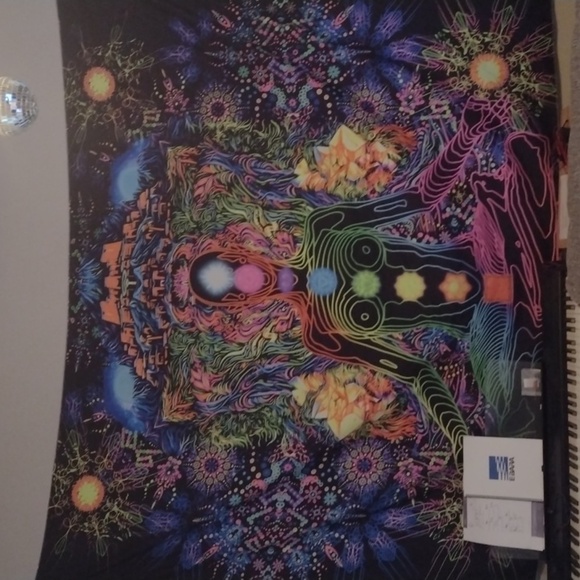 Colorful Psychedelic Tapestry Wall Art - Picture 1 of 4